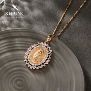 Ping Gold and Silver Oval Pendant Necklace